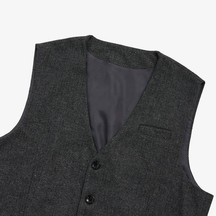 Men's Business Casual Relaxed Fit V-Neck Waistcoat - image 17