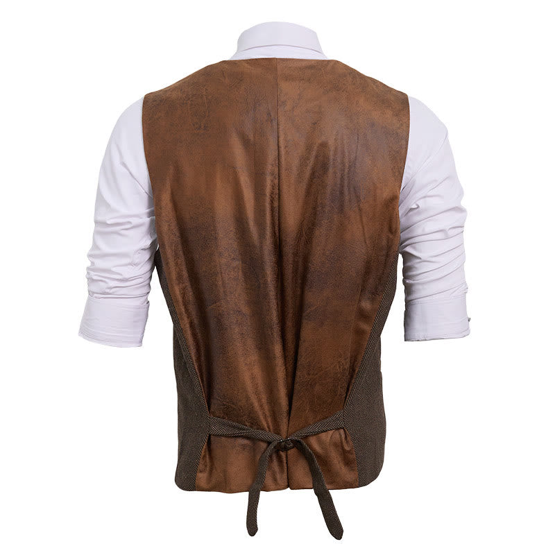 Men's Business Casual Relaxed Fit V-Neck Waistcoat - image 5