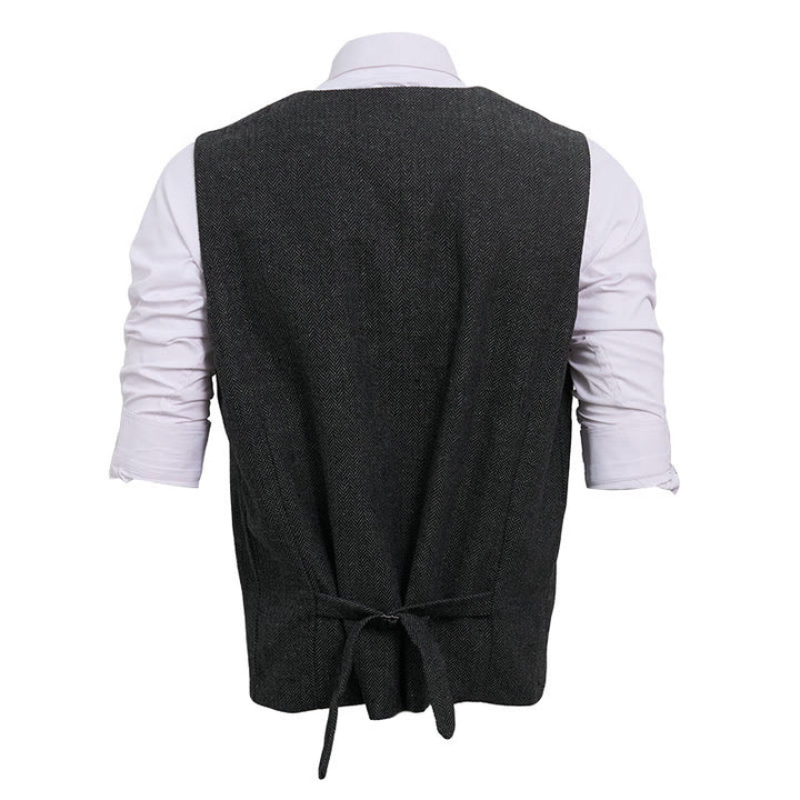 Men's Business Casual Relaxed Fit V-Neck Waistcoat - image 7