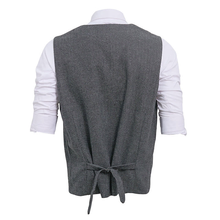 Men's Business Casual Relaxed Fit V-Neck Waistcoat - image 19