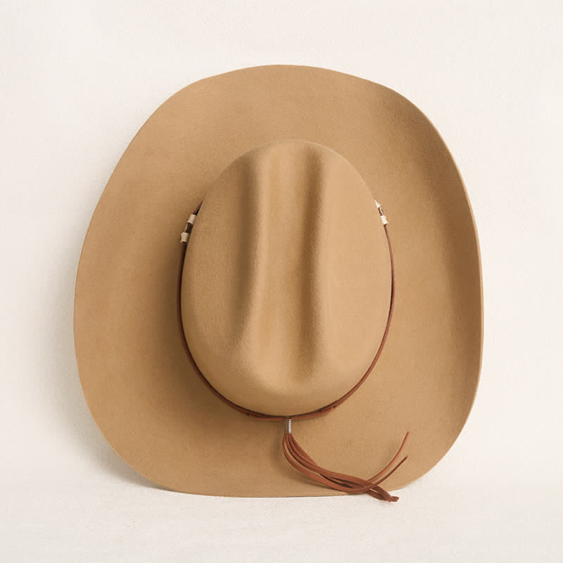 Stylish Rivet Studded Classic Camel Cowboy Hat - image 6