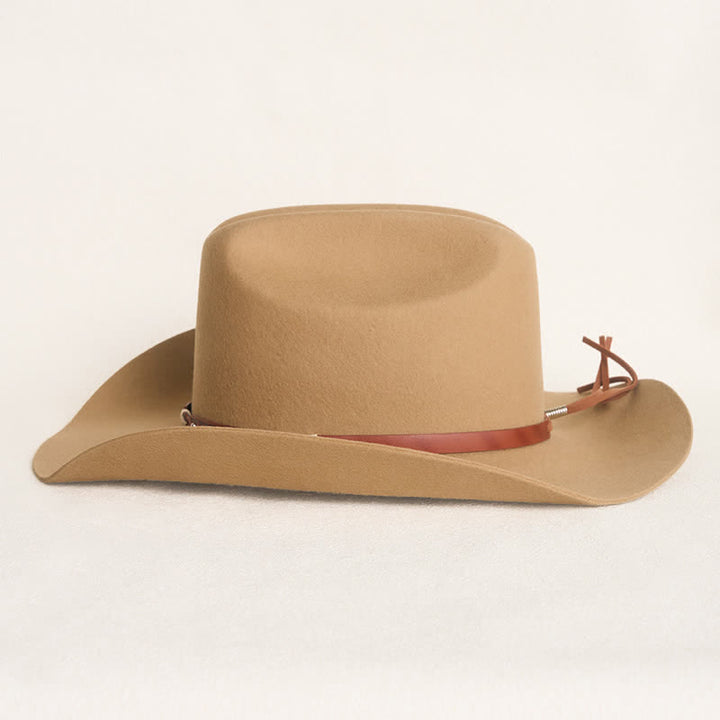 Stylish Rivet Studded Classic Camel Cowboy Hat - image 4