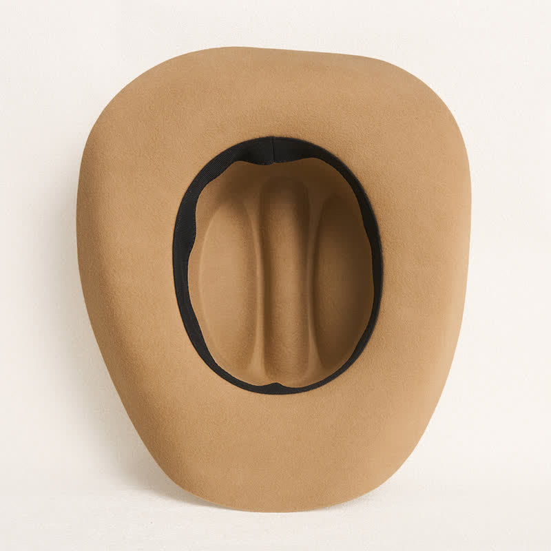 Stylish Rivet Studded Classic Camel Cowboy Hat - image 7
