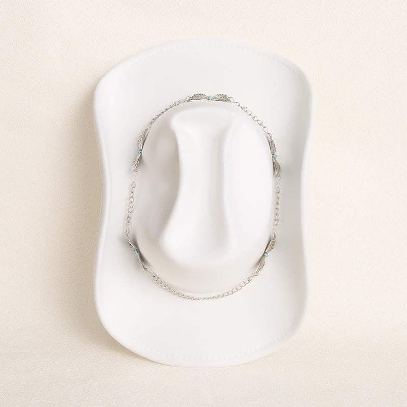 Men's Butterfly Chain Trim Cowboy Hat - image 5