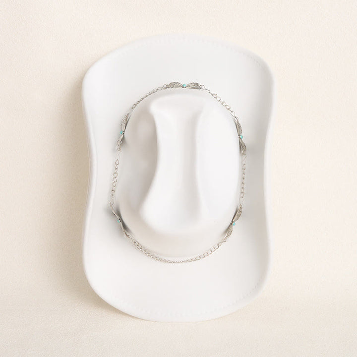 Men's Butterfly Chain Trim Cowboy Hat - image 5