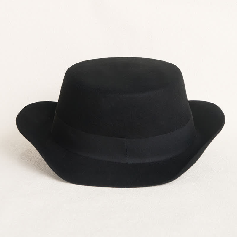 Golden Cavalry Decor Flat Top Wool Cowboy Hat - image 4