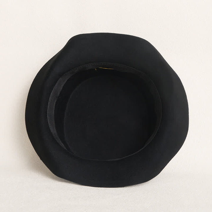 Golden Cavalry Decor Flat Top Wool Cowboy Hat - image 6