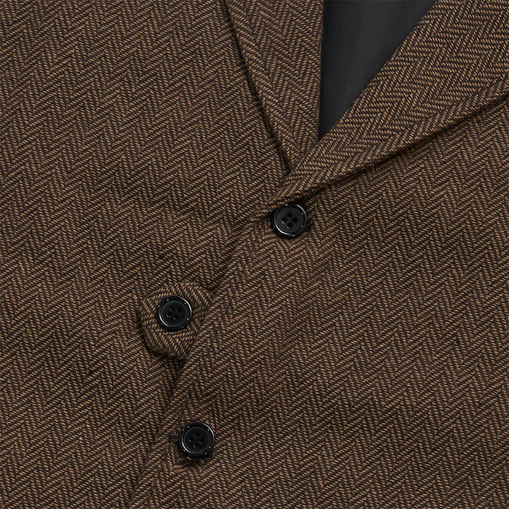 Men's Formal Lapel Collar Flap Pocket Dress Waistcoat - image 14