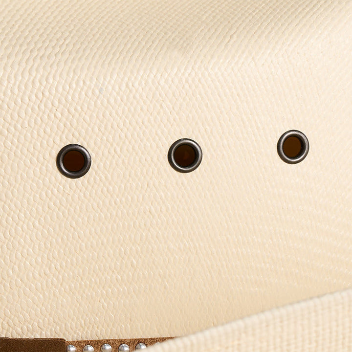 Rigid Straw Cowboy Hat Wide Brim Sun Protection Hat - image 2