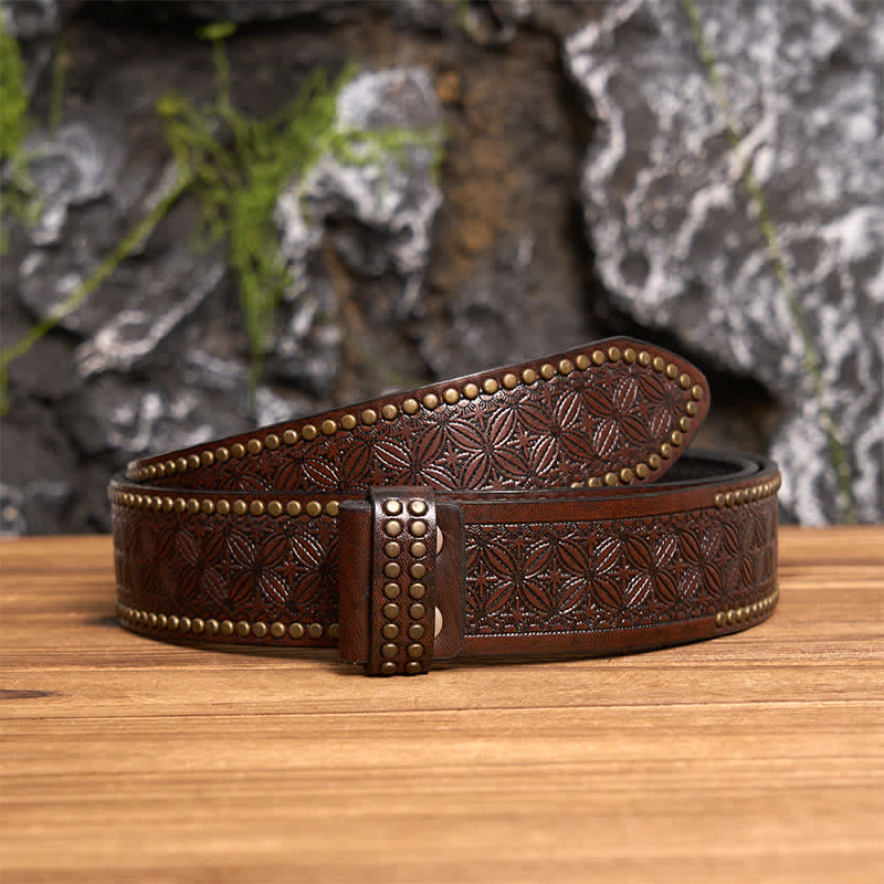 Western Luck Horseshoe-Shaped DIY Buckle Leather Belt - image 5