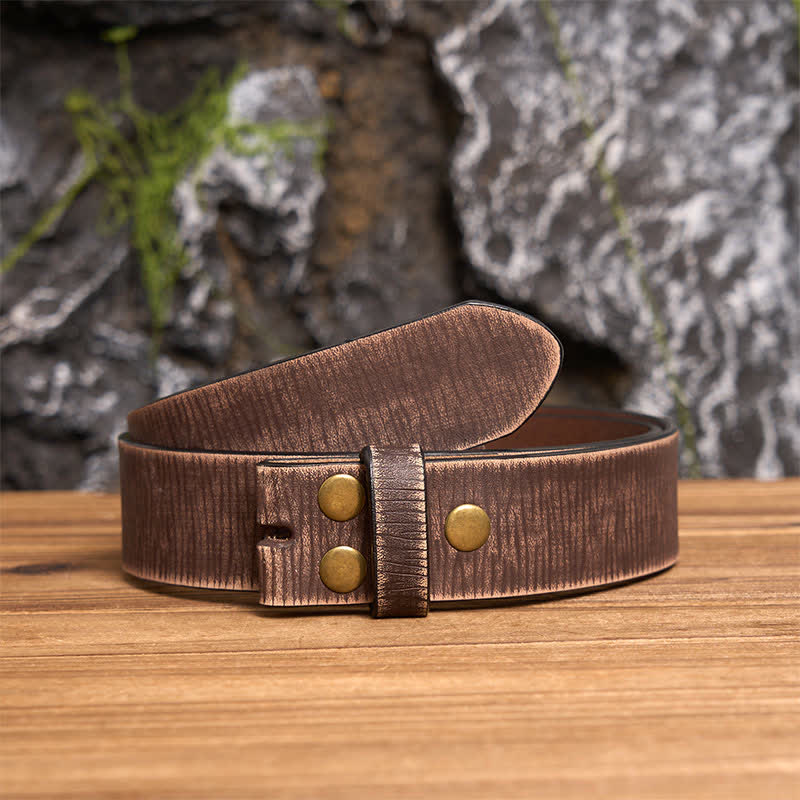 Dark Aesthetic Floral Serpent DIY Buckle Leather Belt - Bronze - Brown Distressed Belt - 42 - image 11