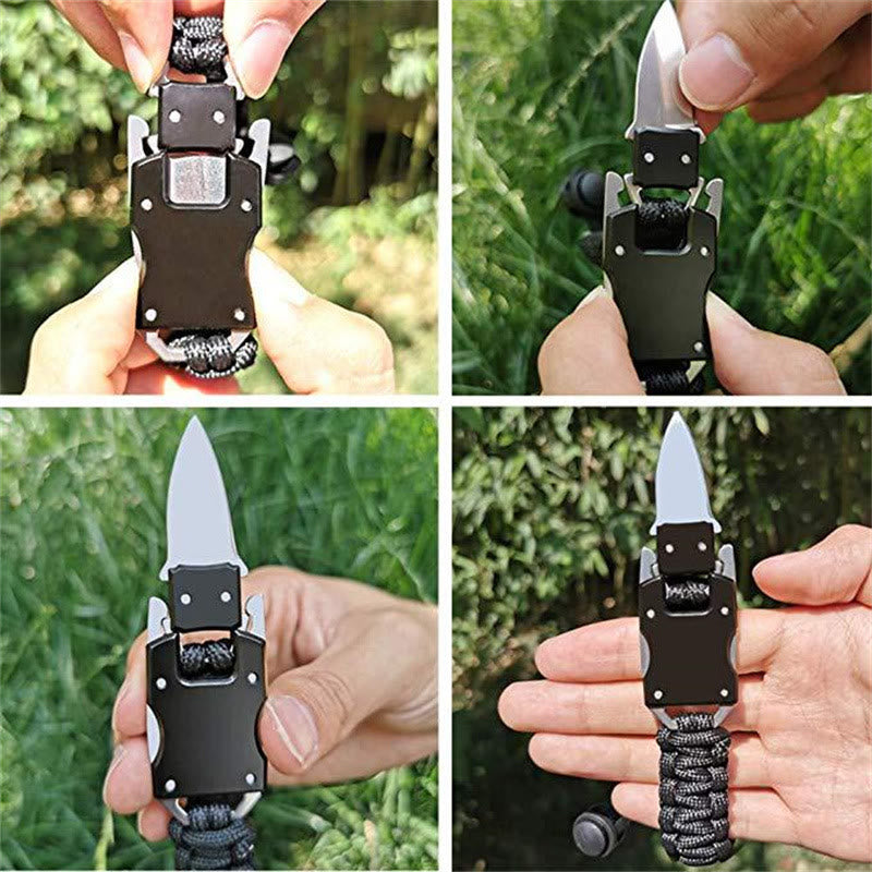 Multifunctional Hidden Knife Emergency Paracord Survival Bracelet - image 13