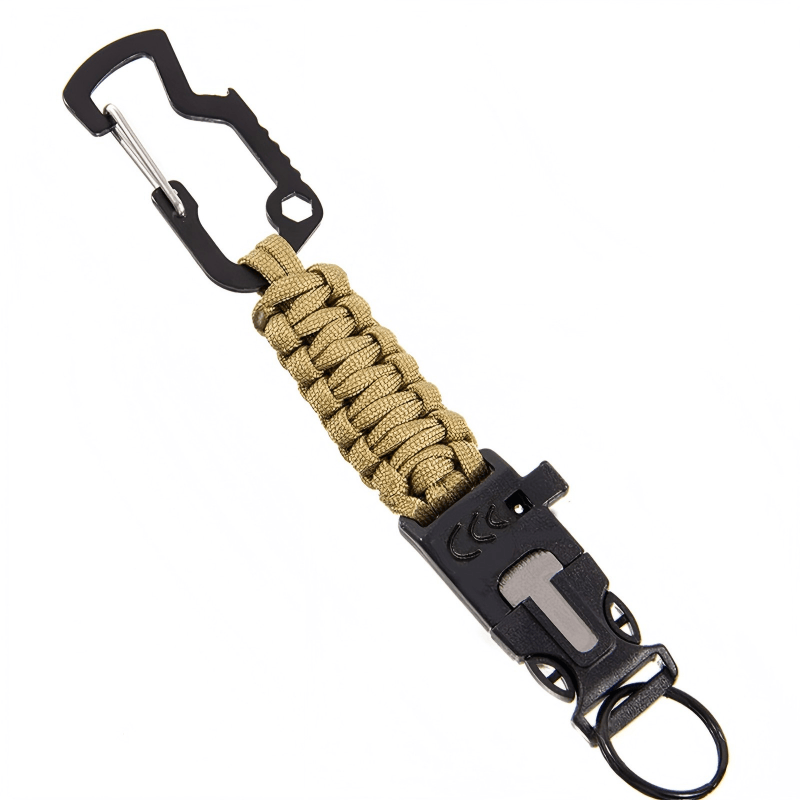 Portable Emergency Rescue Paracord Survival Bracelet - Brown - image 3