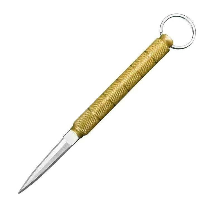 Hidden Blade & Glass Breaker Tactical Pen Knife EDC-Tool - Yellow - image 10