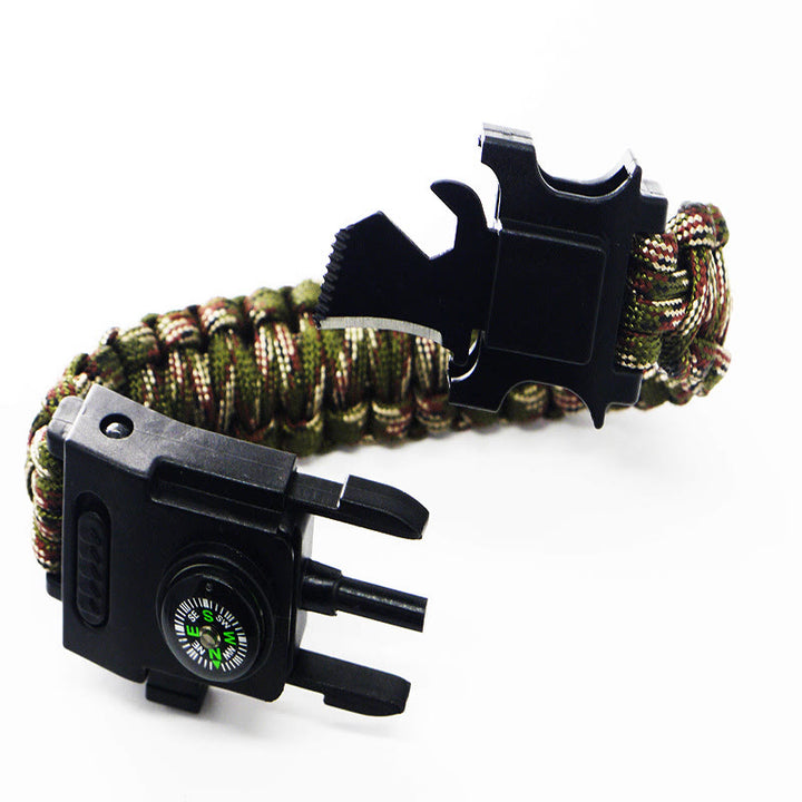 LED Light Emergency Rescue Paracord Survival Bracelet - Red & Green Camouflage - image 4