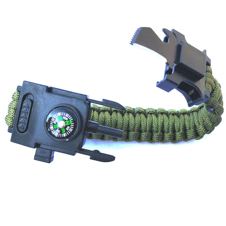 LED Light Emergency Rescue Paracord Survival Bracelet - Army Green - image 2
