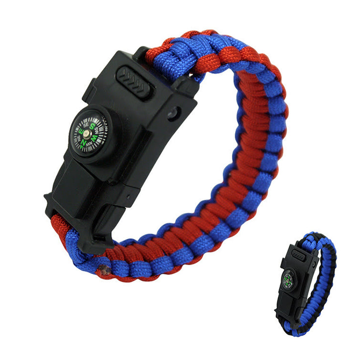 LED Light Emergency Rescue Paracord Survival Bracelet - Red & Blue - image 12