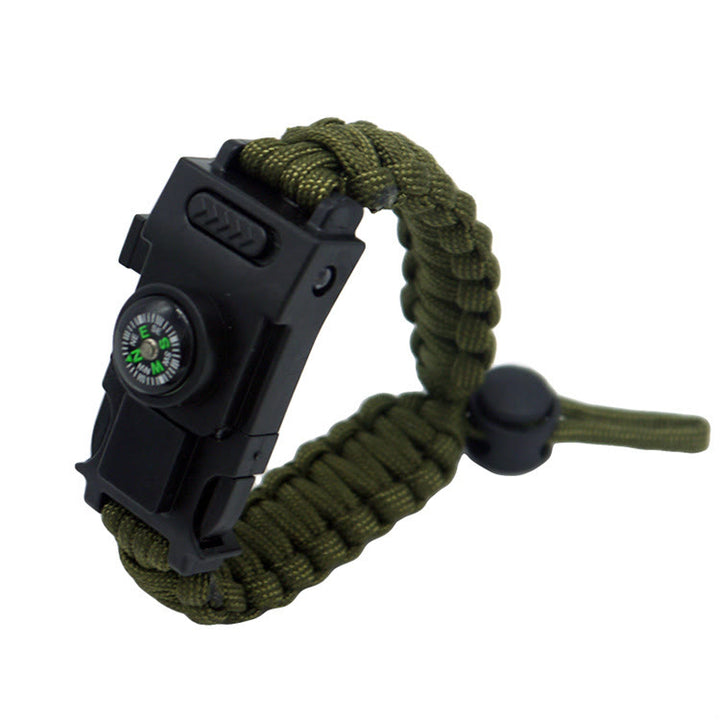 Multifunctional Outdoor Survival LED Paracord Bracelet - Retractable Army Green - image 27