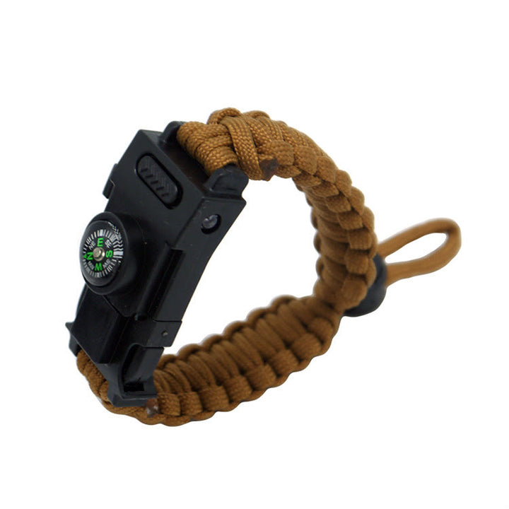 Multifunctional Outdoor Survival LED Paracord Bracelet - Retractable Brown - image 23