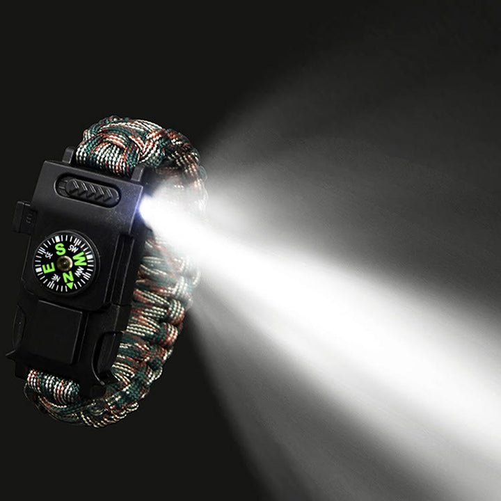 Multifunctional Outdoor Survival LED Paracord Bracelet - Mountain Camouflage - image 3