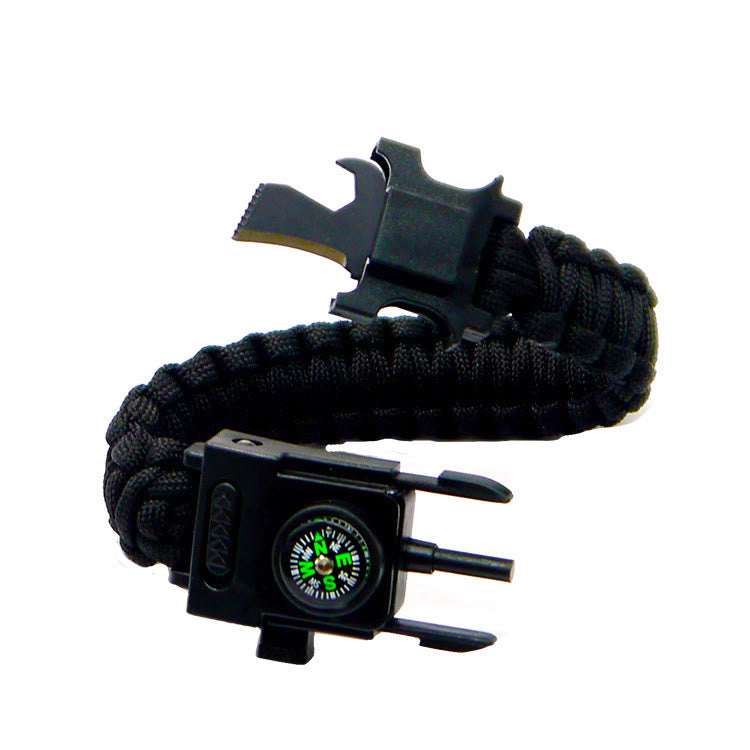 Multifunctional Outdoor Survival LED Paracord Bracelet - Black - image 1