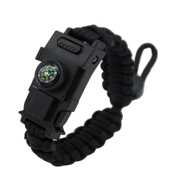 Multifunctional Outdoor Survival LED Paracord Bracelet - Retractable Black - image 21