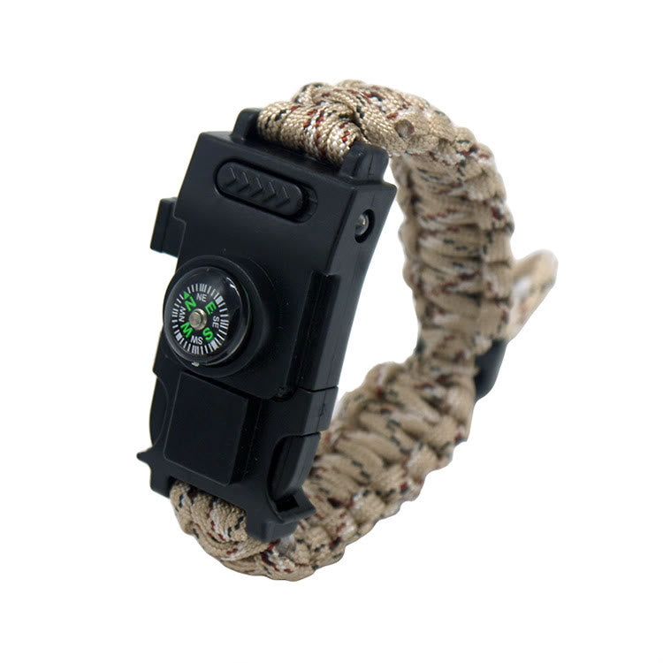 Multifunctional Outdoor Survival LED Paracord Bracelet - Retractable Earth Camouflage - image 25