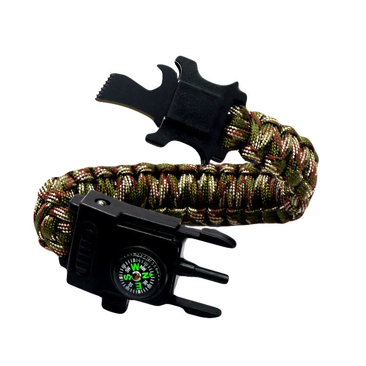 Multifunctional Outdoor Survival LED Paracord Bracelet - Army Green Camouflage - image 4