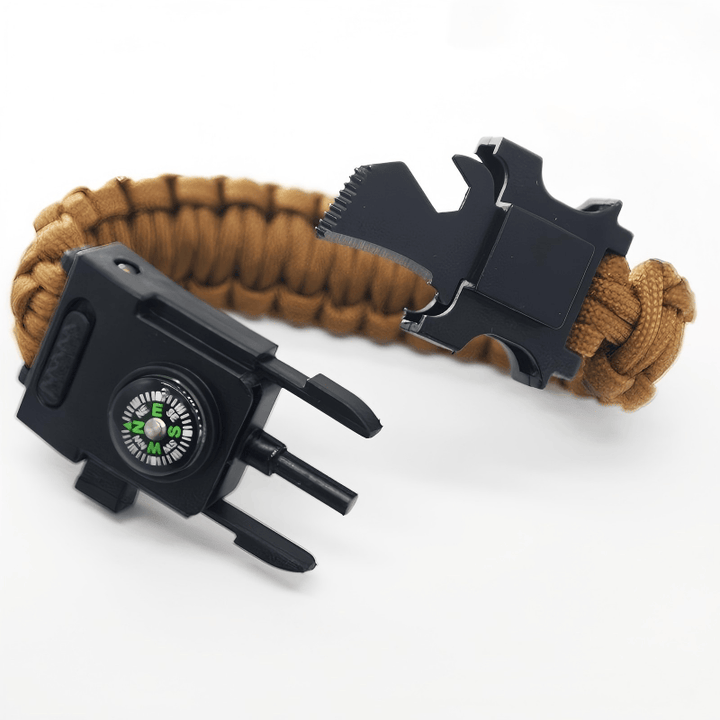Multifunctional Outdoor Survival LED Paracord Bracelet - Brown - image 5