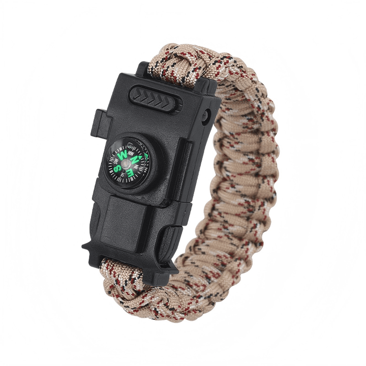 Multifunctional Outdoor Survival LED Paracord Bracelet - Earth Camouflage - image 19