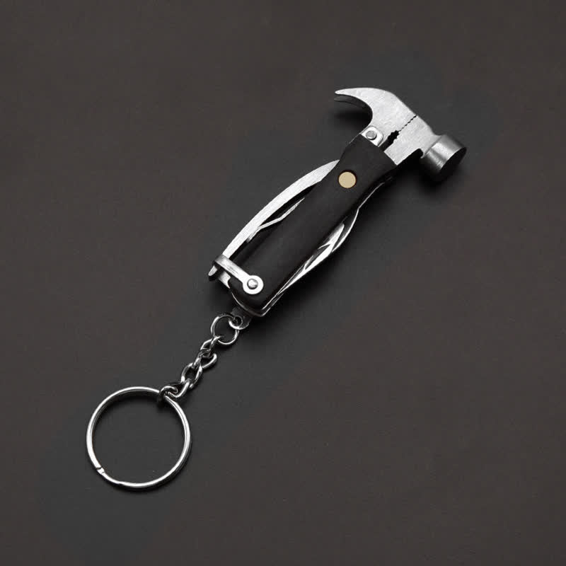 Compact Keychain 6-in-1 EDC-Tool With Wood Handle - image 0