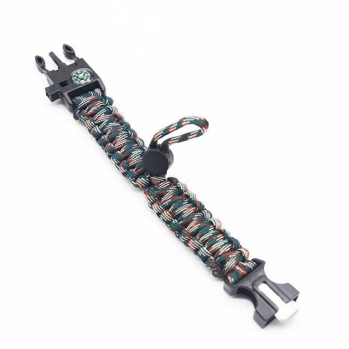 Adjustable Compass Fire Starter Emergency Paracord Survival Bracelet - Mountain Camouflage - image 8
