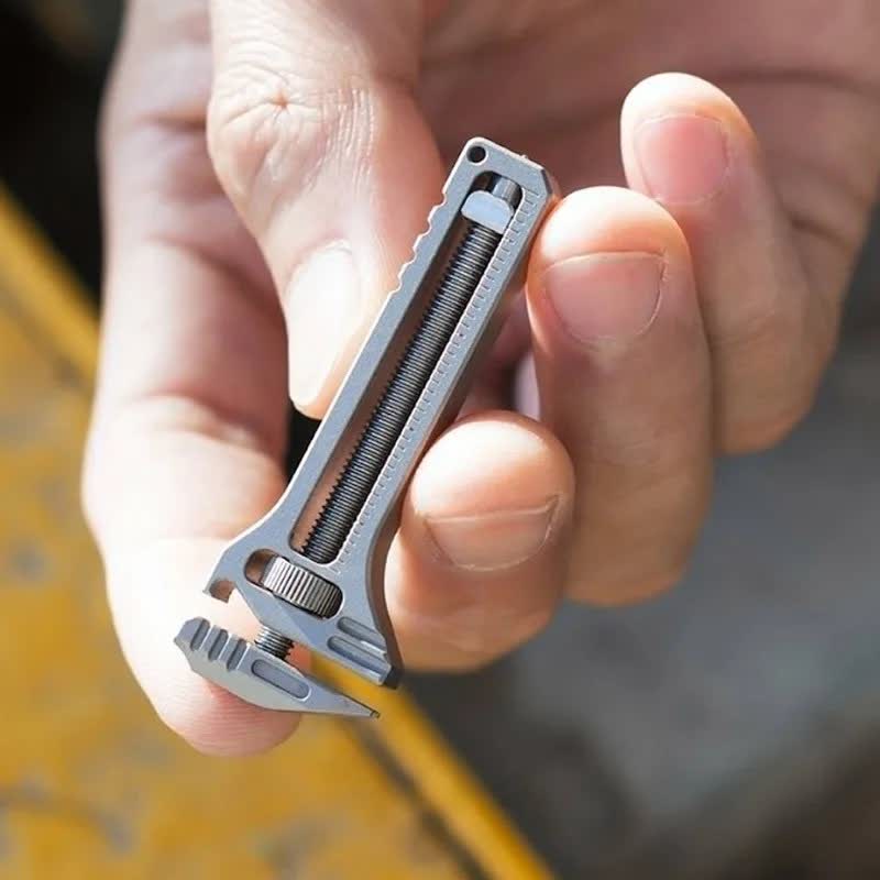 Tiny 4-in-1 Adjustable Wrench EDC Multi-Tool - Silver - image 0