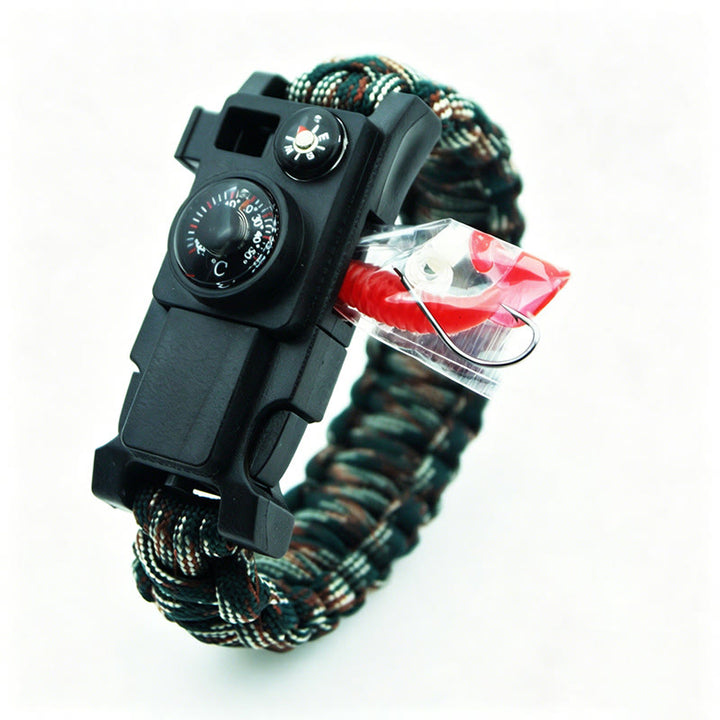 Outdoor Camping Multi-Tool Survival Paracord Bracelet - Jungle Camouflage - image 8