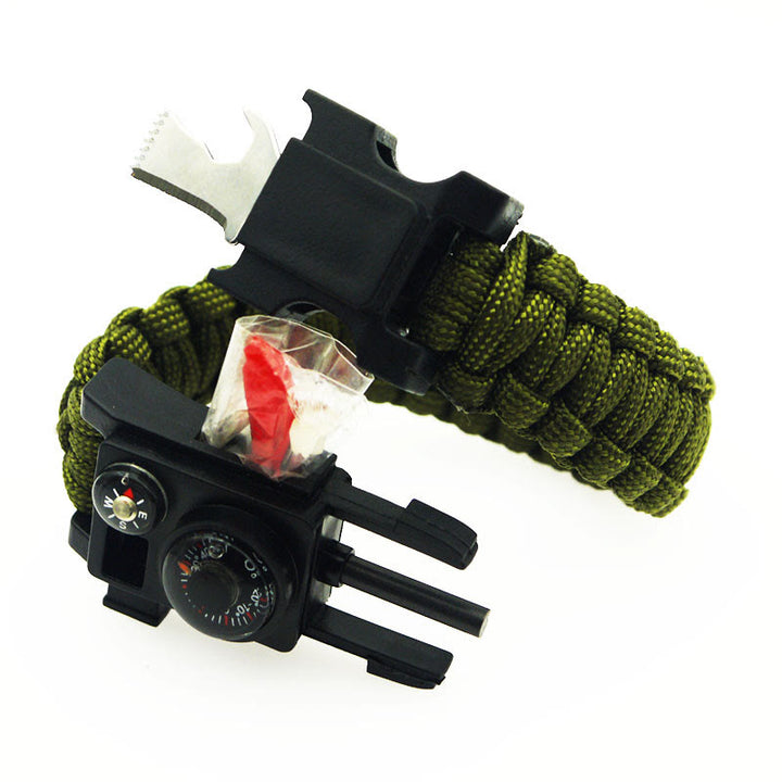 Outdoor Camping Multi-Tool Survival Paracord Bracelet - Army Green - image 2