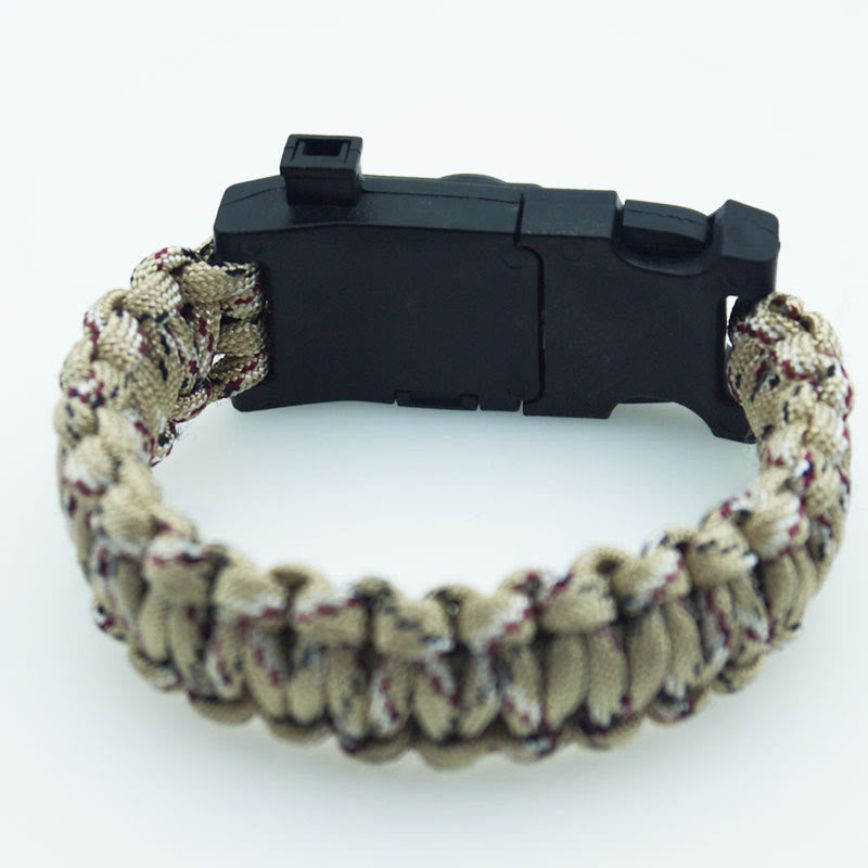 Outdoor Camping Multi-Tool Survival Paracord Bracelet - Earth Camouflage - image 5