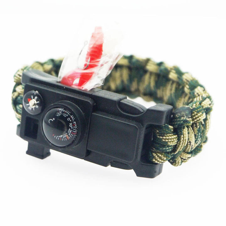 Outdoor Camping Multi-Tool Survival Paracord Bracelet - Forest Camouflage - image 3