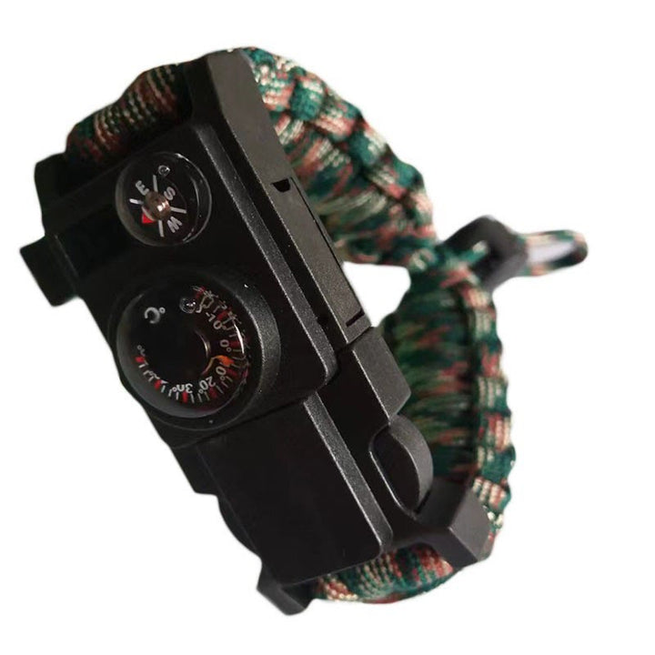 Outdoor Camping Multi-Tool Survival Paracord Bracelet - Adjustable Mountain Camouflage - image 23