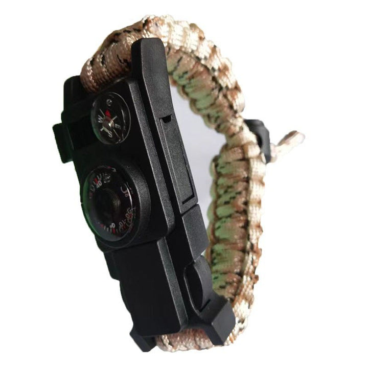 Outdoor Camping Multi-Tool Survival Paracord Bracelet - Adjustable Earth Camouflage - image 22