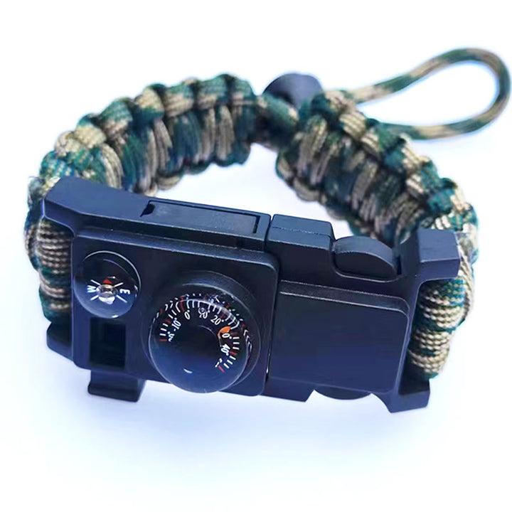 Outdoor Camping Multi-Tool Survival Paracord Bracelet - Adjustable Forest Camouflage - image 20