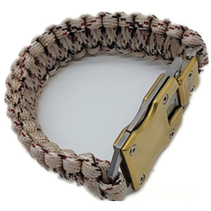 Hidden Knife Emergency Rescue Paracord Survival Bracelet - Desert Camouflage - image 6