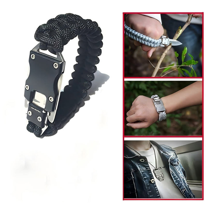 Hidden Knife Emergency Rescue Paracord Survival Bracelet - image 12