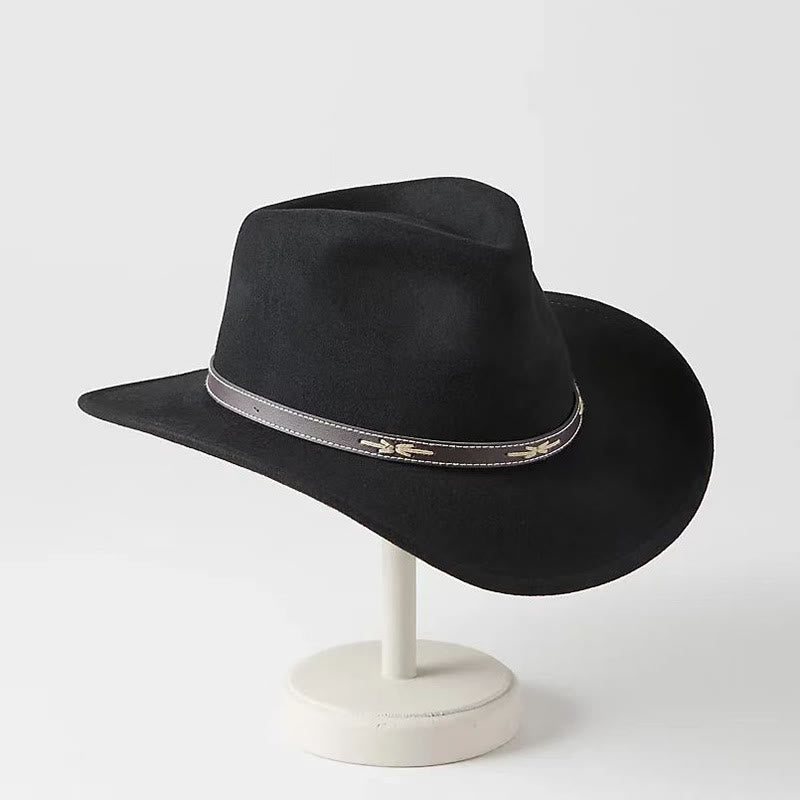 Men's Woolen Western Cowboy Style Top Hat - image 5