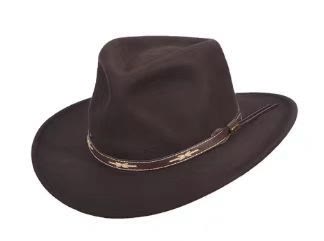 Men's Woolen Western Cowboy Style Top Hat - Coffee - Adjustable(22 1/2"-23 1/4") - image 4