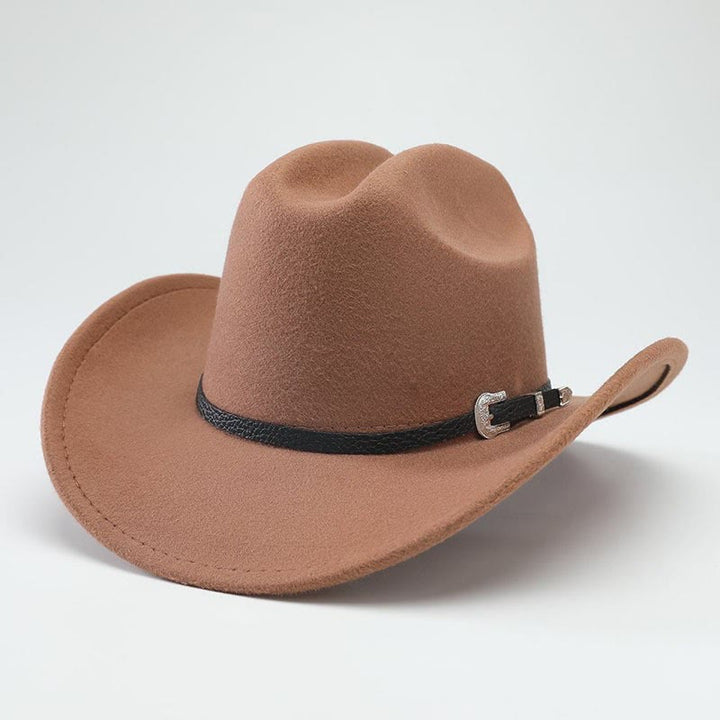 Wide Brim Retro Classic Western Cowboy Top Hat - Brown - M (22"-22 7/8") - image 2