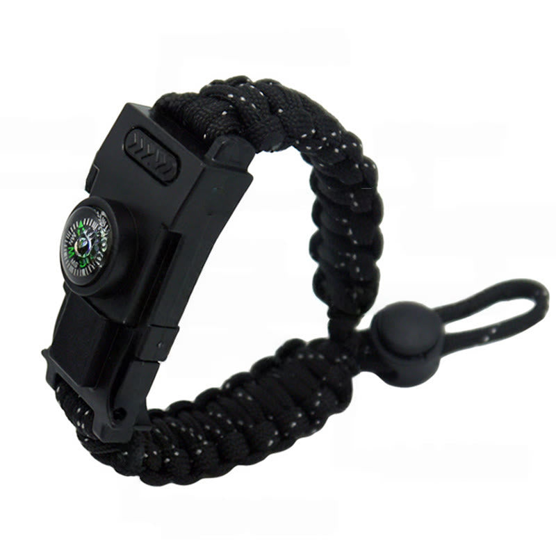 Multifunctional Outdoor Survival LED Paracord Bracelet - Retractable Black & Reflective Line - image 20