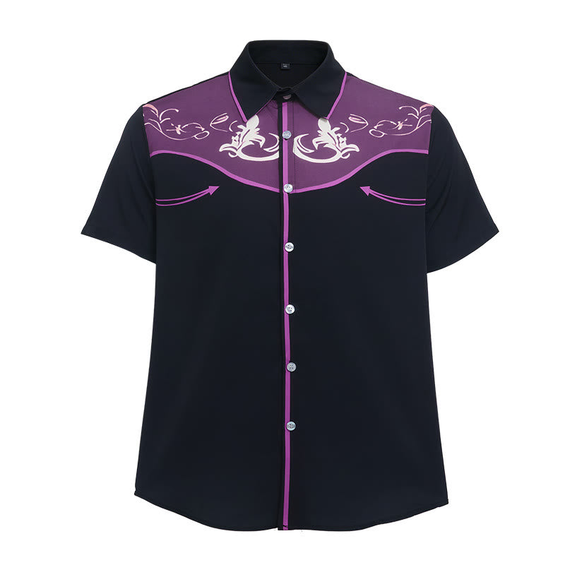 Men's Western Printed Short Sleeve Button Down Shirt - image 21
