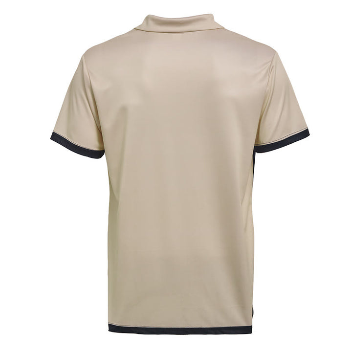 Men's Vintage Vertical Stripe Knit Short Sleeve Polo Shirt - image 37