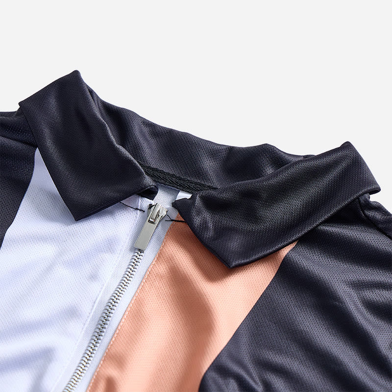 Men's Vintage Vertical Stripe Knit Short Sleeve Polo Shirt - image 29