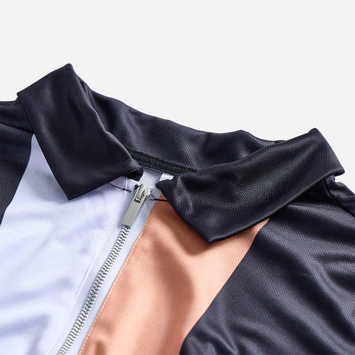 Men's Vintage Vertical Stripe Knit Short Sleeve Polo Shirt - image 29